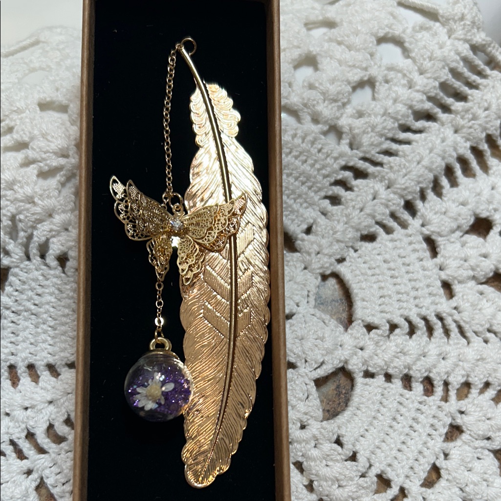 Elegant Gold And Purple Butterfly Jewelry